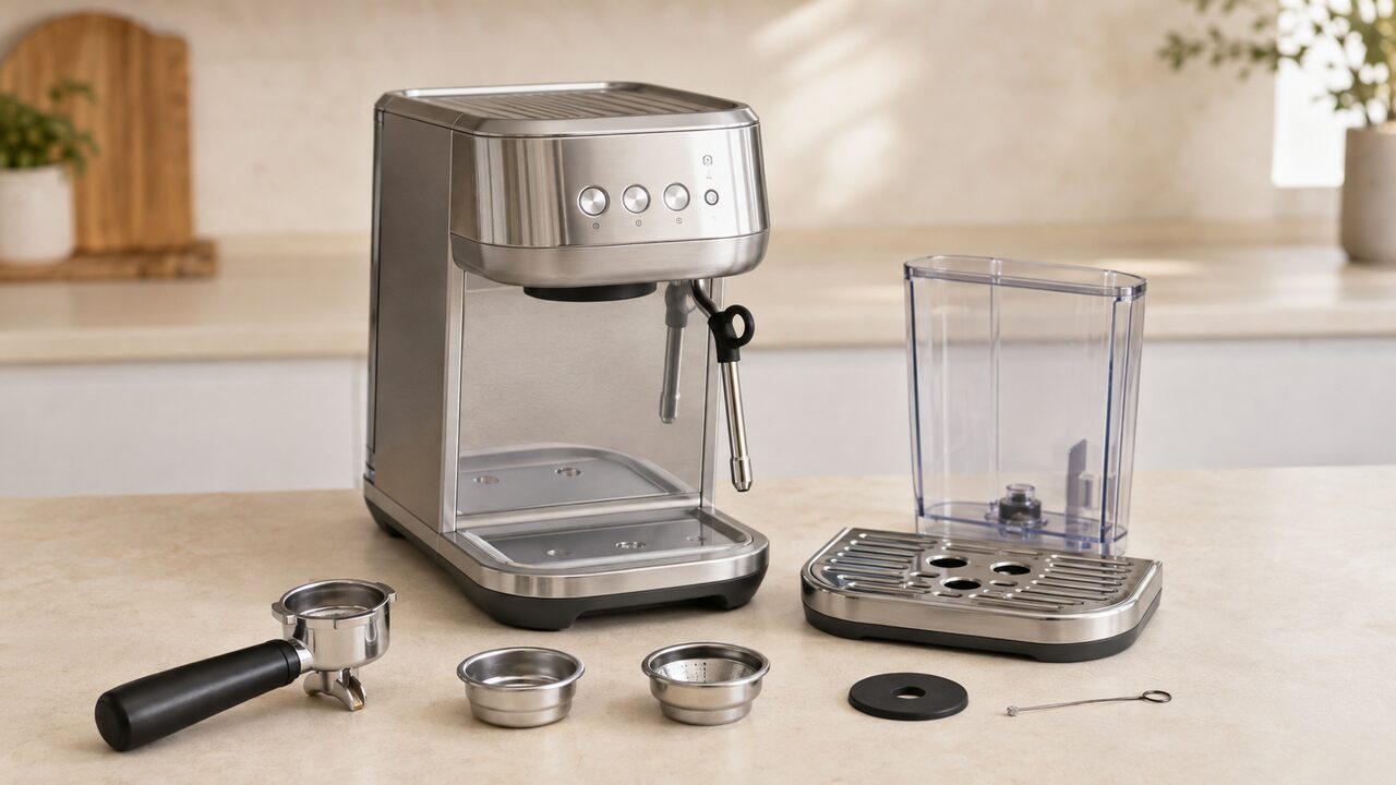 bambino plus espresso machine leaking portafilter