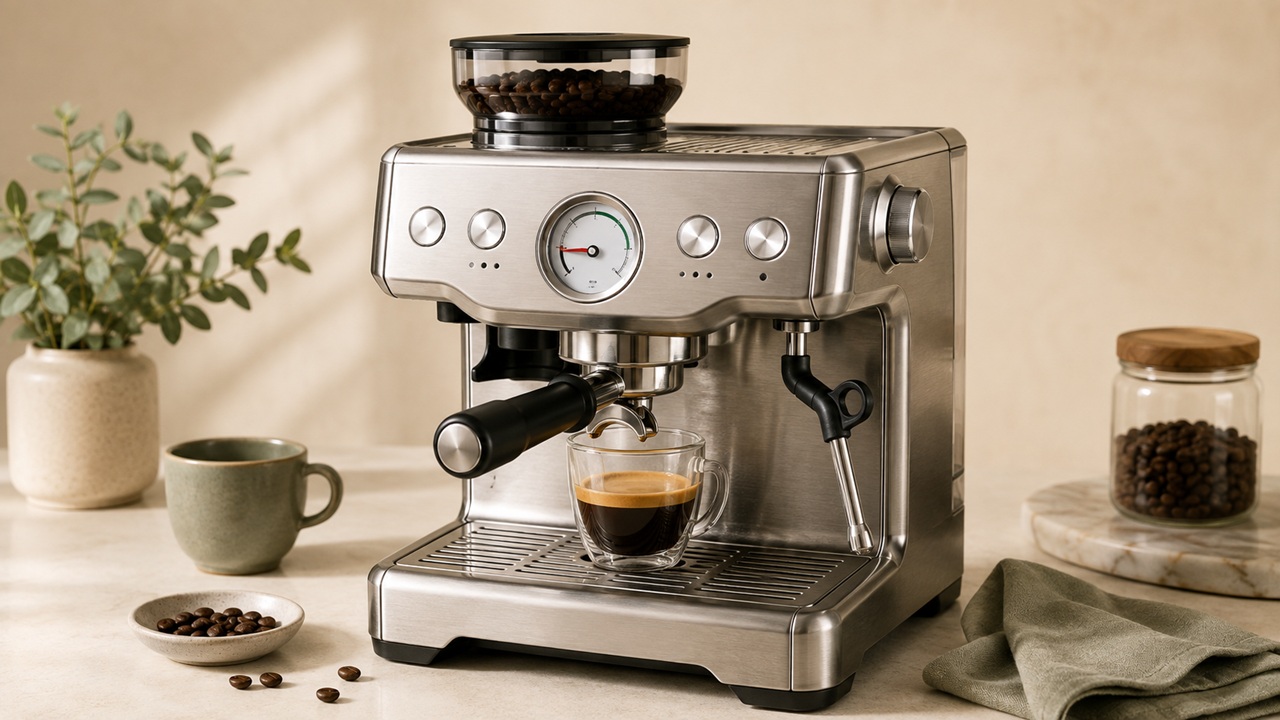 Breville Barista Express pressure gauge showing low pressure