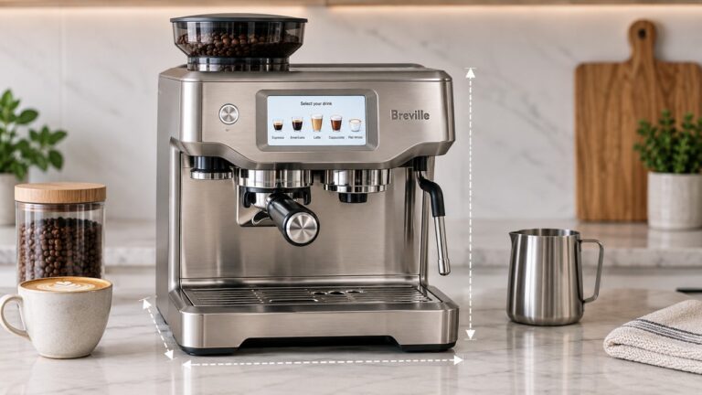 Breville Barista Touch BES880 dimensions and size guide