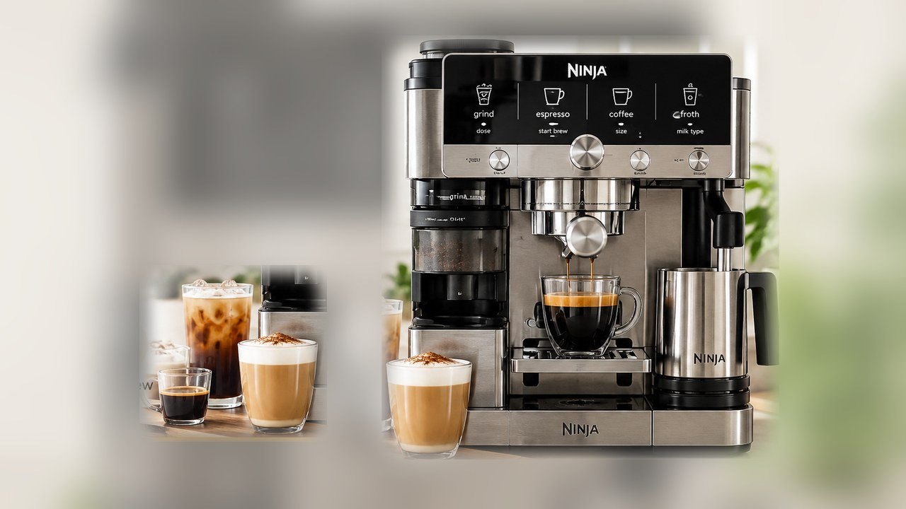 Ninja Luxe Café Premier ES601 coffee machine with espresso and milk drinks