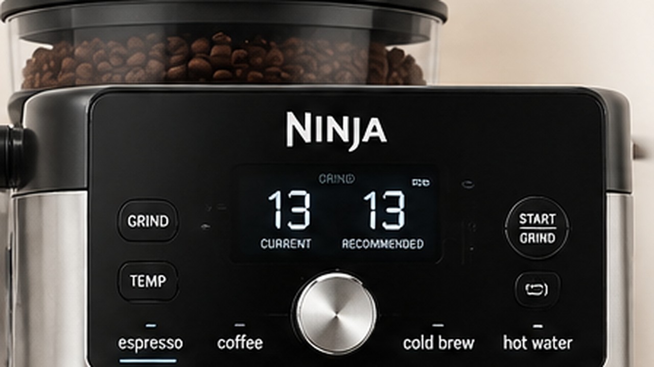Ninja Luxe Café Pro ES701 grinder and grind size controls